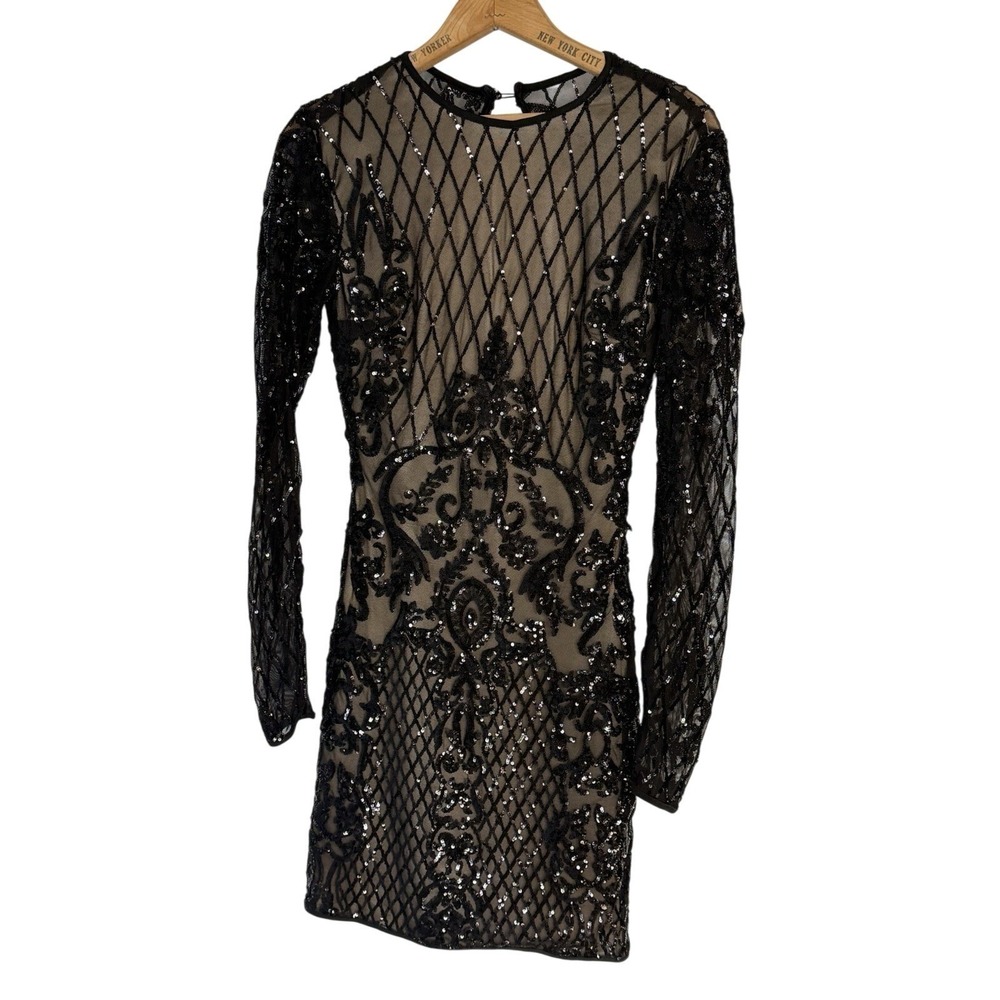 Short Black sequined‎ dress no tags see measurements Small